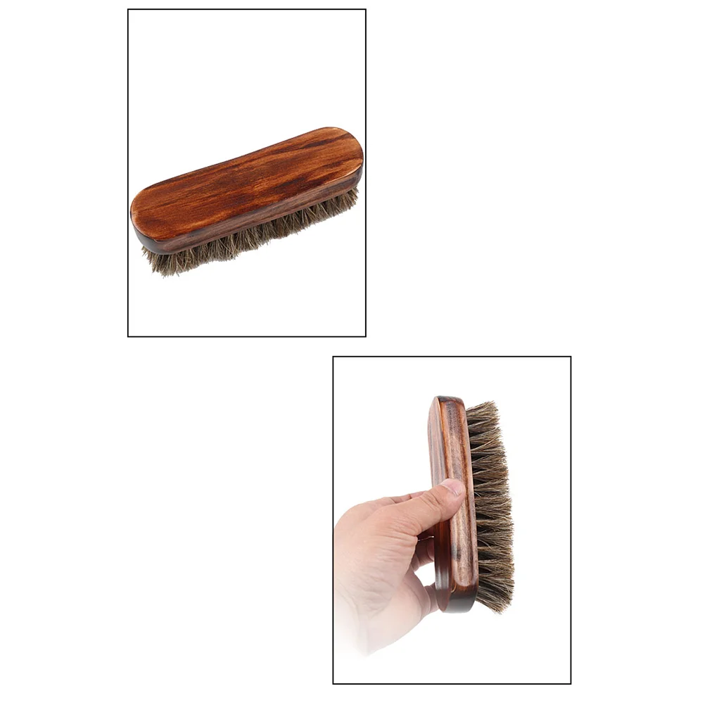 Horsehair Brush Wooden Handle Cleaning Brush for Furniture Clothes Coat Suit Lint Clothes Shoes Shoes Brush