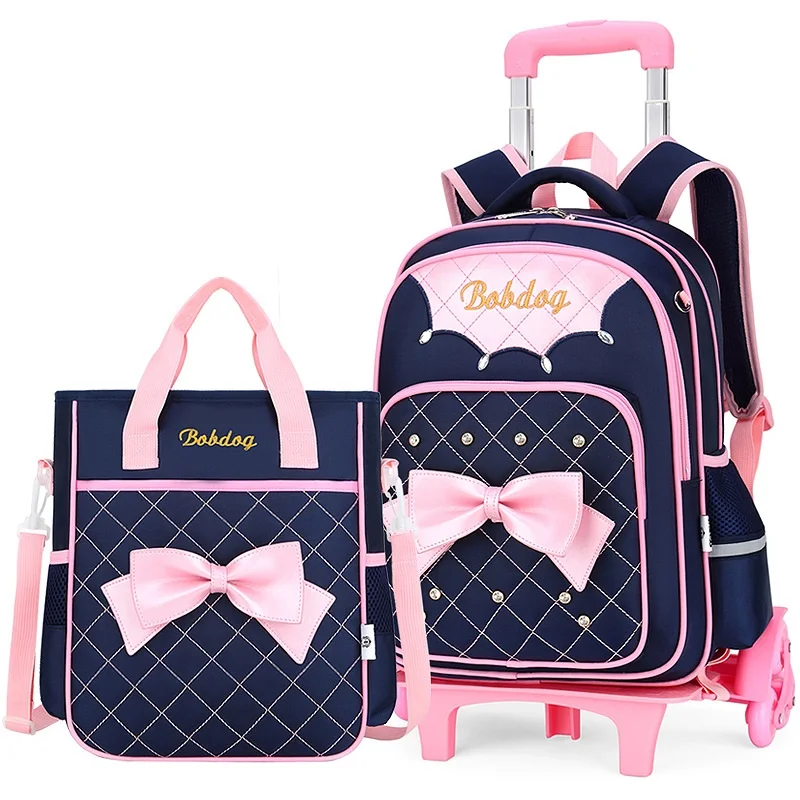 Trole escola mochila sac a dos enfant volta pacotes para meninas mochilas para mujer universitaria rodas cartable scolaire fille