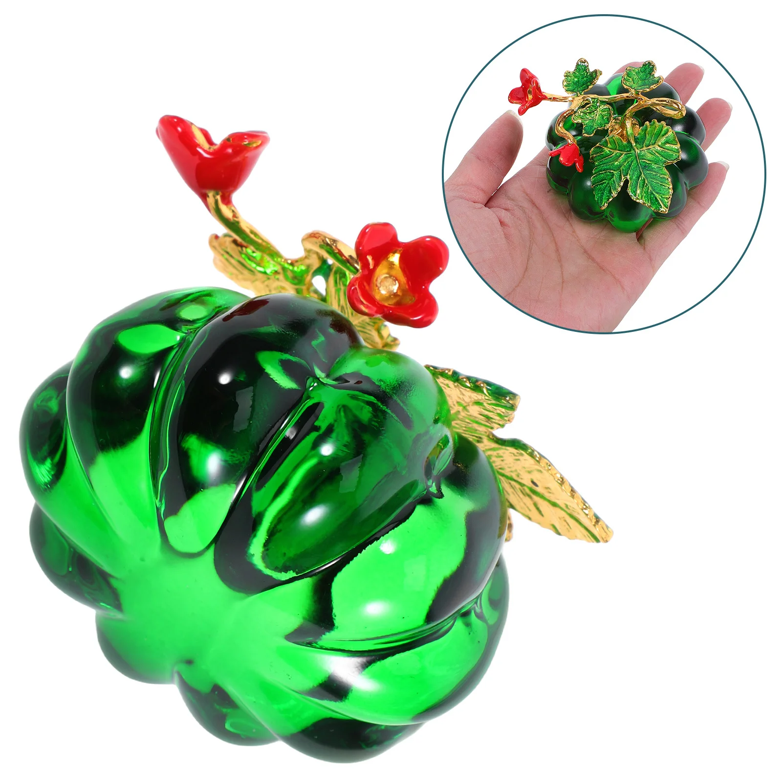 

Crystal Pumpkin Fall Decor Mini Glass Thanksgiving Table Ornament Shimmering Elegant Home Decoration Pumpkins Decor