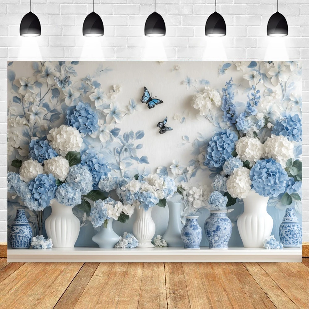 Wedding Flowers Scene Backdrop Photography Vase Couple Portrait Photographic Birthday Party Background Photo Studio Photocall