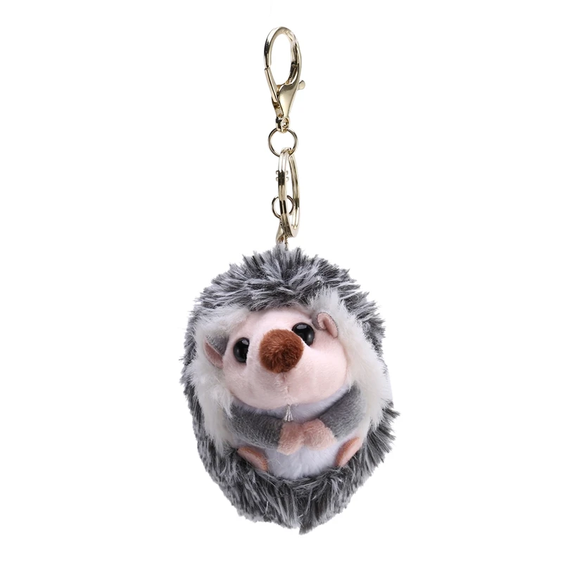 Niedlicher Igel Plüsch-Schlüsselanhänger Handy-Anhänger Schlüsselanhänger Igel Pompon Ring Anhänger Plüschtier Anime Pelz Geschenke