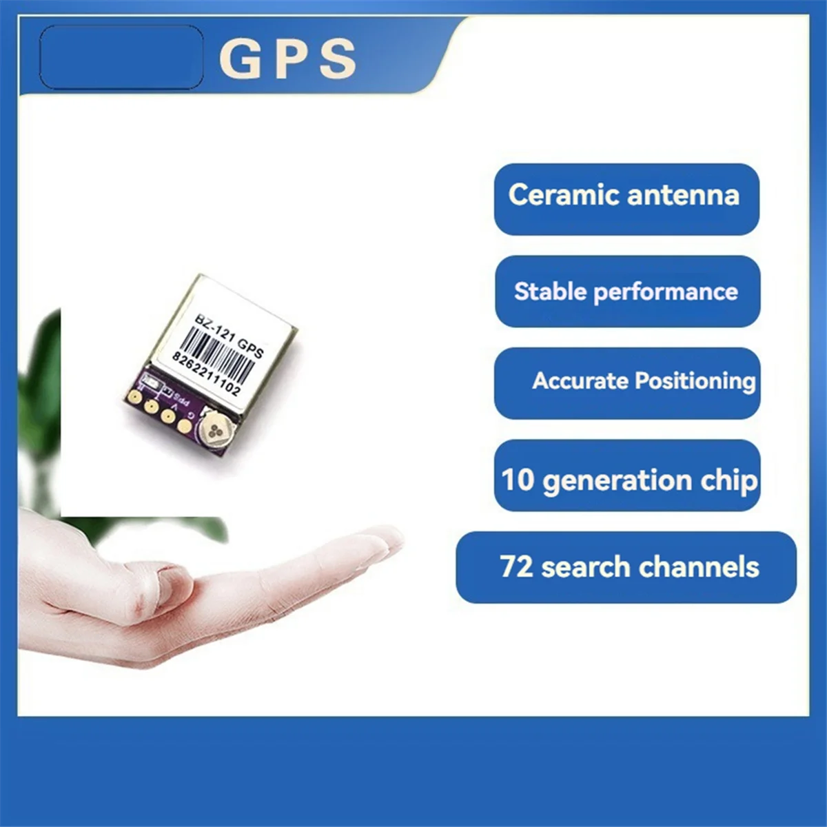 

SCLS BZGNSS BZ-121 GPS Module Dual Protocol FPV Return Hover for Flight Control Fixed-Wing Out of Control Rescue Drone Parts