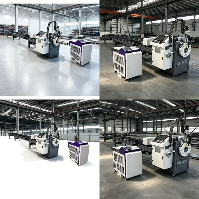 for Automatic Feeding CNC Fiber Laser Pipe Cutting Machine Metal Round Square Tube Cutter for Steel Parts Processing