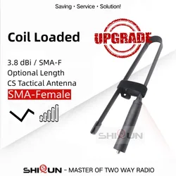 Baofeng 워키토키 CS 전술 안테나 UV-K5, 접이식 공중 SMA-F VHF UHF UV-5R UV-82 UV-25M UV-16 UV-68 프로 맥스 액세서리