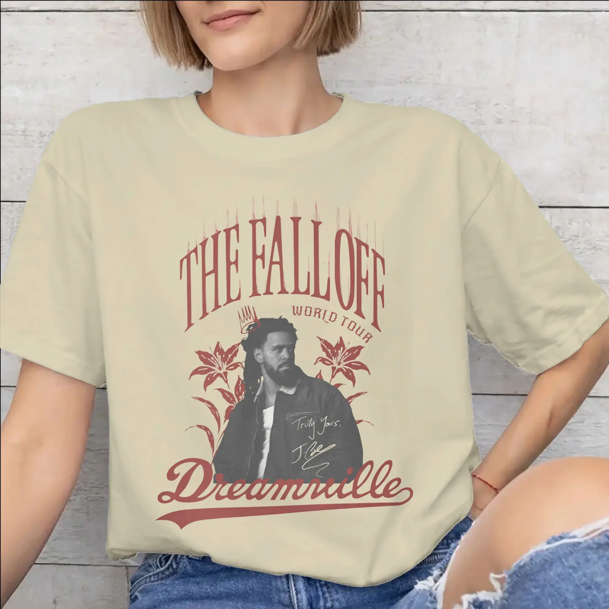 J Cole The Fall Off 2026 Tour Tee Shirt for Men Women Printed T Shirts  Cotton Clothing