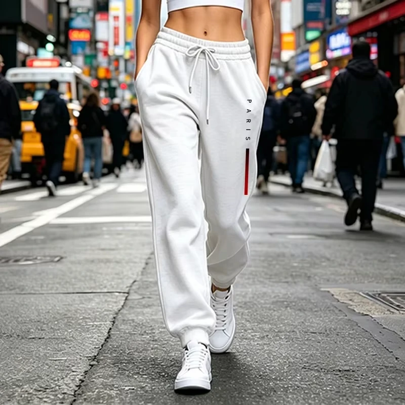 Women's Sweatpants Printing Casual Baggy Pants 2026 Outdoors Sports Jogging Trousers Autumn Winter Fashion Versatile Sportswear