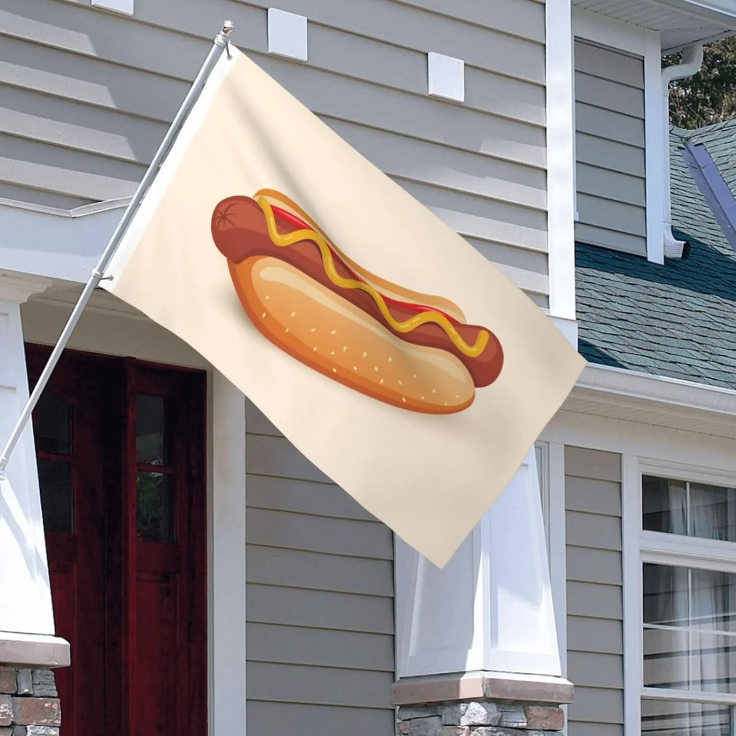 Flagicts 100% Polyester Hot Dog Seamless Figure Flag