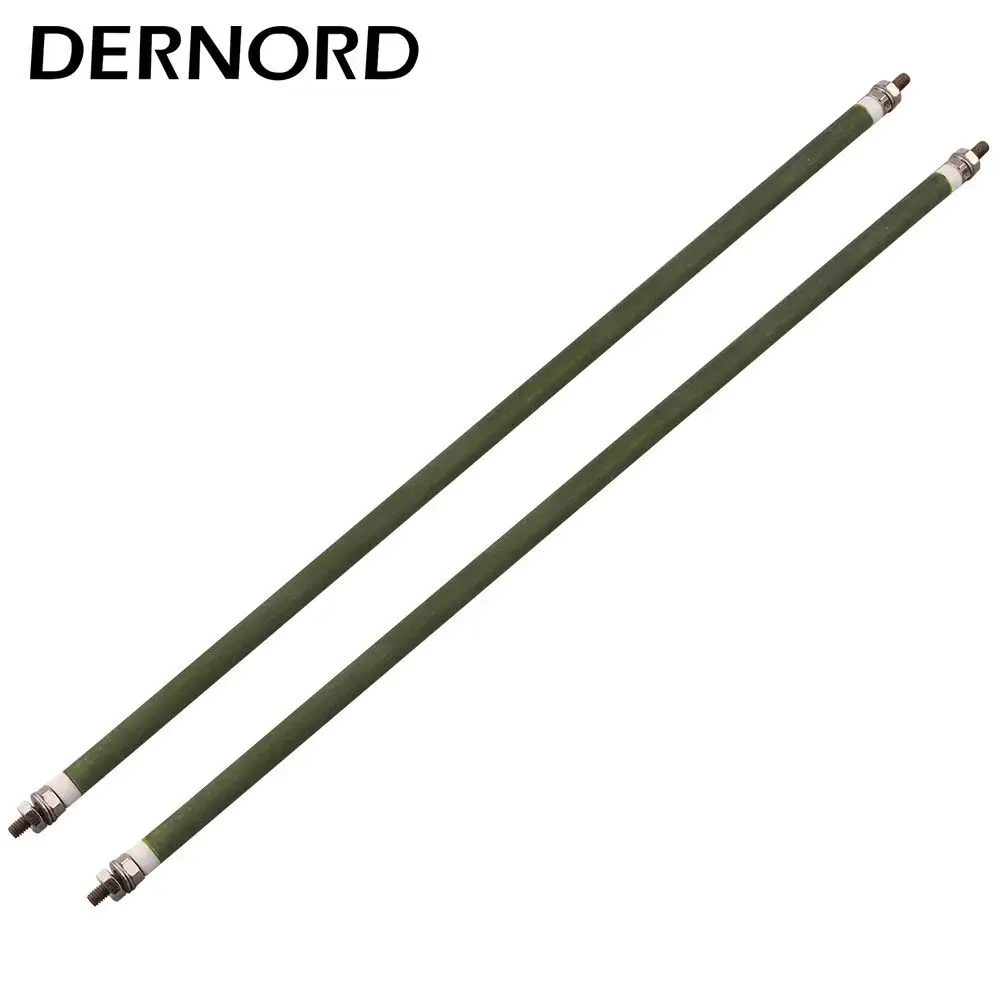 DERNORD 2 قطعة من 110 فولت/220 فولت الكهربائية مستقيم أنبوبي سخان الأنابيب SUS304 عنصر تسخين فرن الهواء سخان مرن 300 واط/400 واط/500 واط