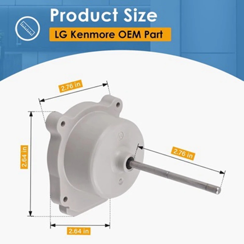 ABKR-Moteur de ventilateur de réfrigérateur EAU65058313 pour congélateur Kenmore, remplacement EAU63103001 AP7178307 PS16662420 DC12V
