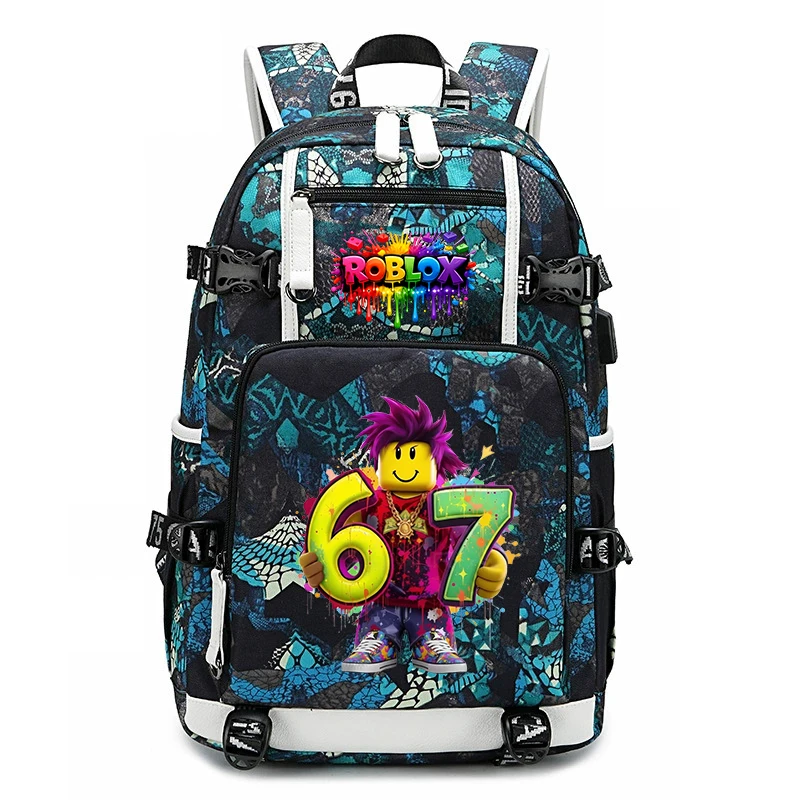 

Рюкзак Roblox с цифровым принтом 67, вместительный школьный рюкзак для мальчиков и девочек, водонепроницаемый, легкий, для учеников.