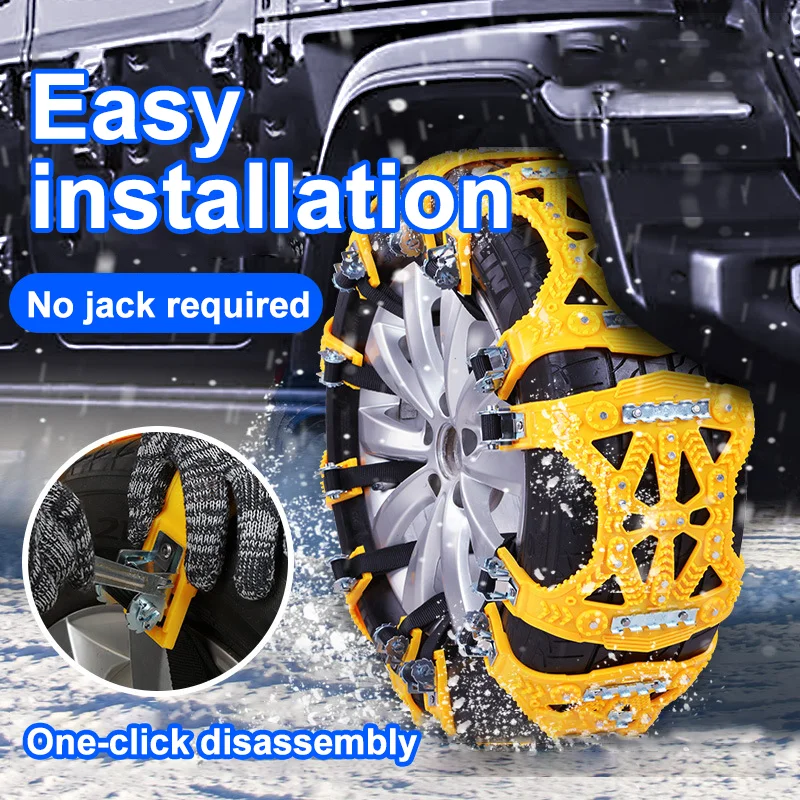 Anti Skid Snow Chains Car Winter Tire Wheels Chain Outdoor Snow Tire Emergency Anti-Skid Equipped with gears Auto Accessorie New