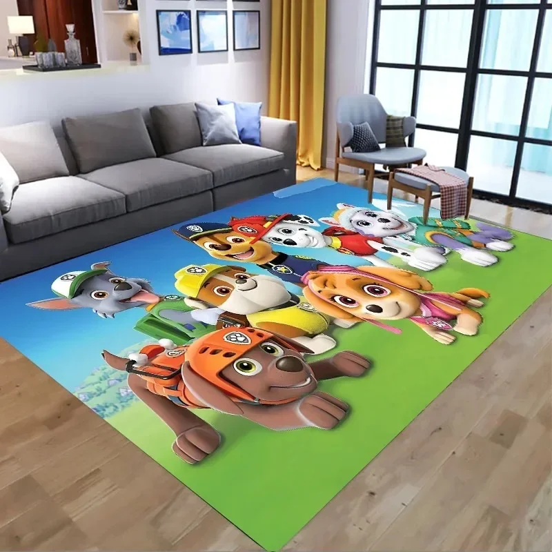 Paw Patrol Printed Living Room Bedroom Rug Anime Figure Patrol Canine Anti-slip Children Crawling Mat Creative Cartoon Carpet