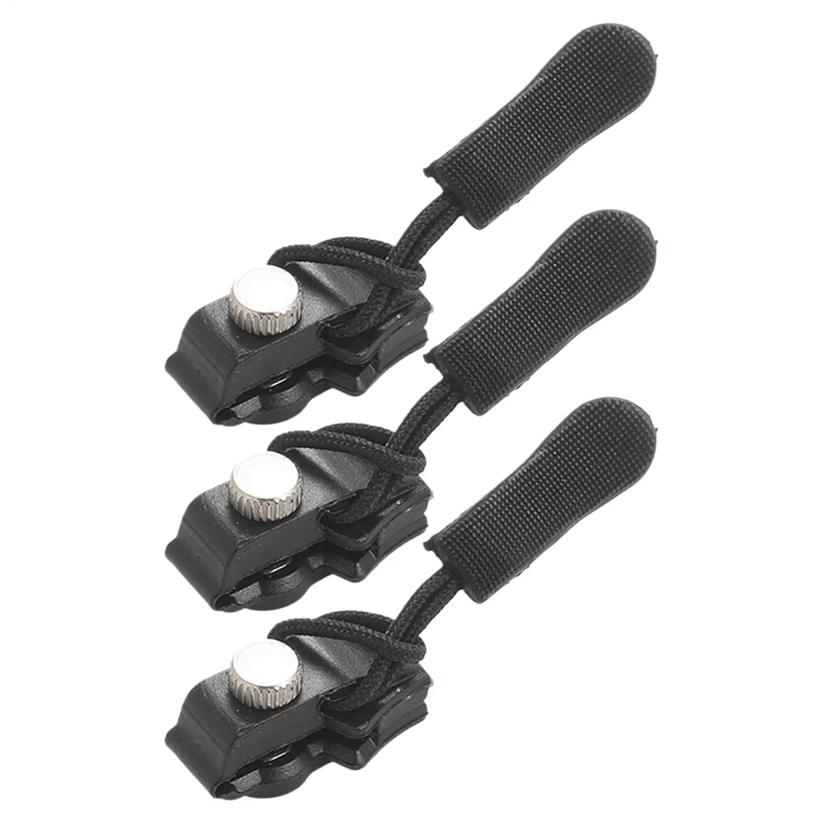 Universal Zipper Repair Kit Quick Instant Detachable Zipper Head Replacement Zipper Slider Pull for 3 Different Size
