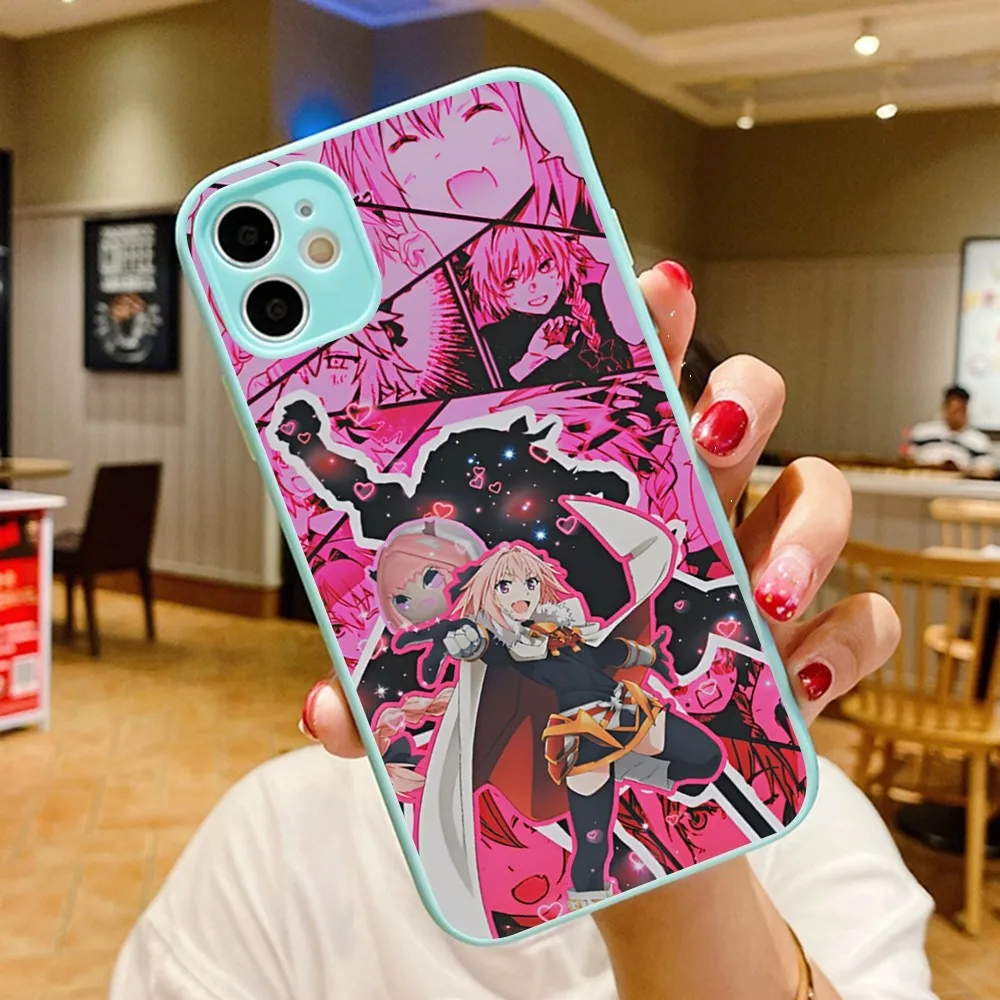 Astolfo Anime Girl Phone Case for iPhone 14 11 12 13 Mini Pro Max 8 7 Plus X XR XS MAX Translucent Matte Cover