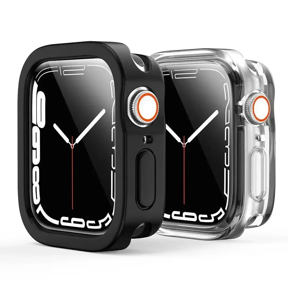Funda para Apple Watch 8/7/6/SE/44mm 5/4 40mm, Protector de TPU suave a prueba de golpes, cubierta de parachoques para iWatch 8 45mm 41mm, accesorios