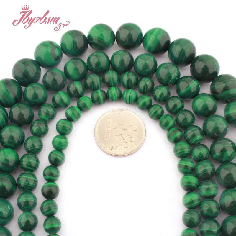 

6.10.12mm Round Natural Green Malachite Beads AAA Grade Natural Stone Beads For Men Women DIY Necklace Bracelets Jewelry Making