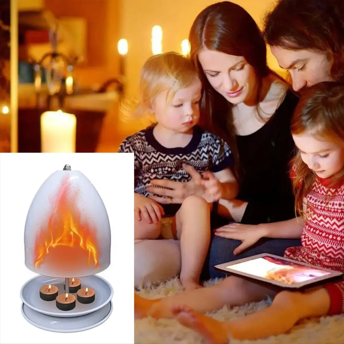 2026 Trend Tea Light Heater Metal Tealight Candle Room Heater Soft Light and Cozy Tea Light Holder and Candle Heating Holder