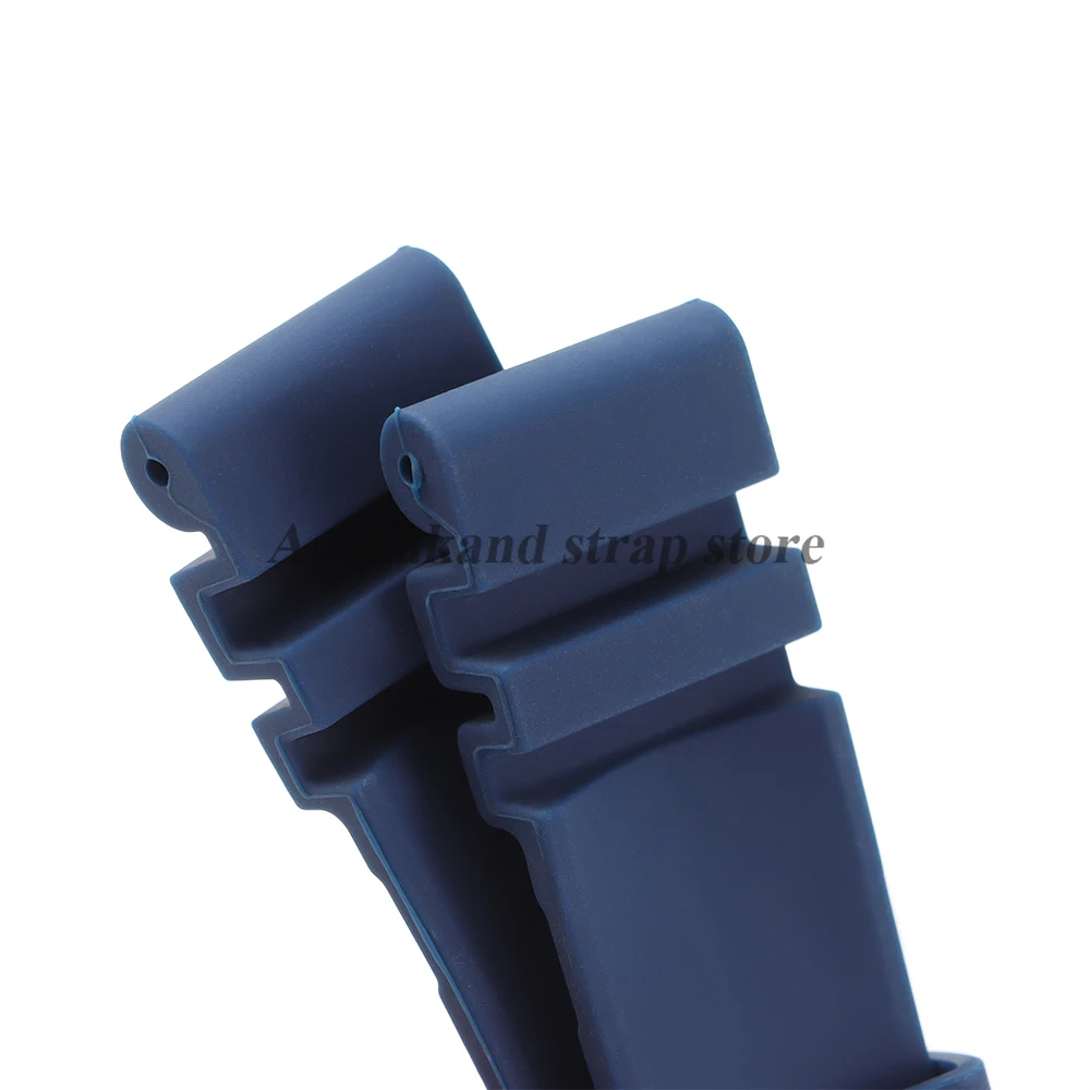 22mm 24mm 26mm para panerai pulseira de silicone para submersível pam441/351/111 borracha à prova dwaterproof água pulseira macia esporte bandas