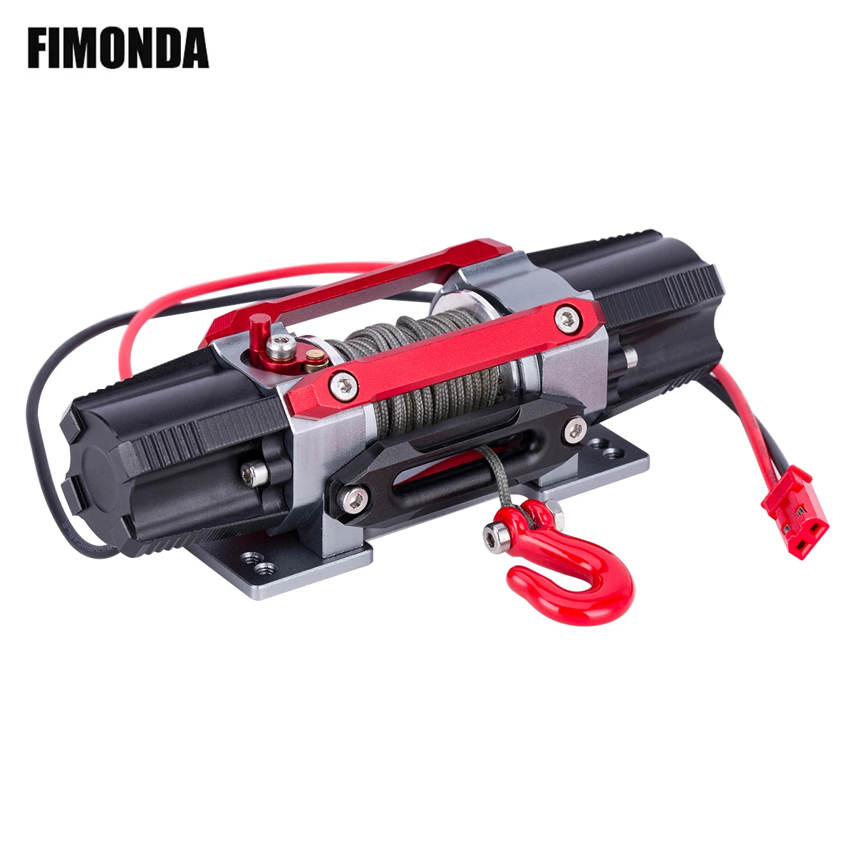 Wciągarka symulowana metalowa z podwójnym silnikiem do 1/8 1/10 RC Crawler Car TRX4 SCX10 Traxxas RC4WD D90 KM2 Redcat YK4082 Upgrade Parts