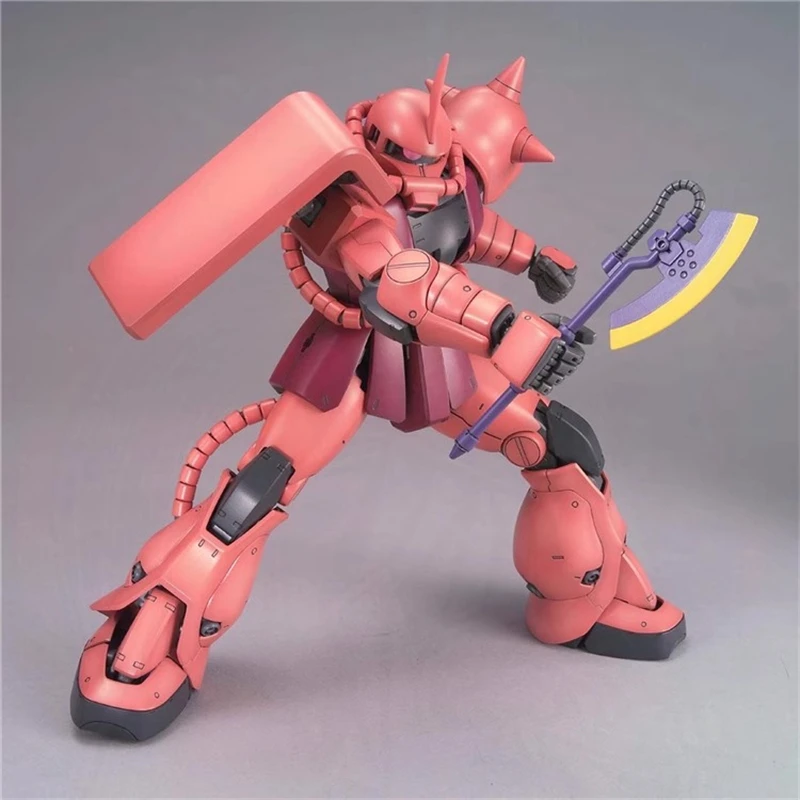 Bandai Mobile Suit Gunpla MG ZAKU II CHAR'S CUSTOM MS-06S Collection Hand Figure Movable Robot Ornament Toy Birthday Gift