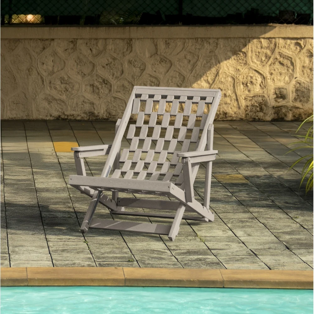 

Полностью собранное всепогодное складное кресло для отдыха из ПНД со съемной подушкой и песком