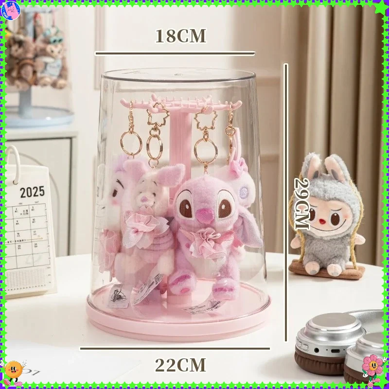 360° Rotating Display Stand for Blind Box Toys, Transparent Acrylic Storage Case Organizer for 7-10cm Vinyl Figures Collection
