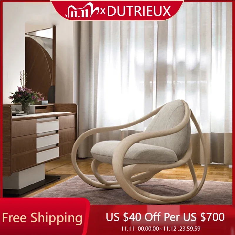 

White Rocking Chairs Arm Nordic Girl Lazy Modern Throne Reading Cute Relax Living Room Chairs Comfortable Sillones Home Design