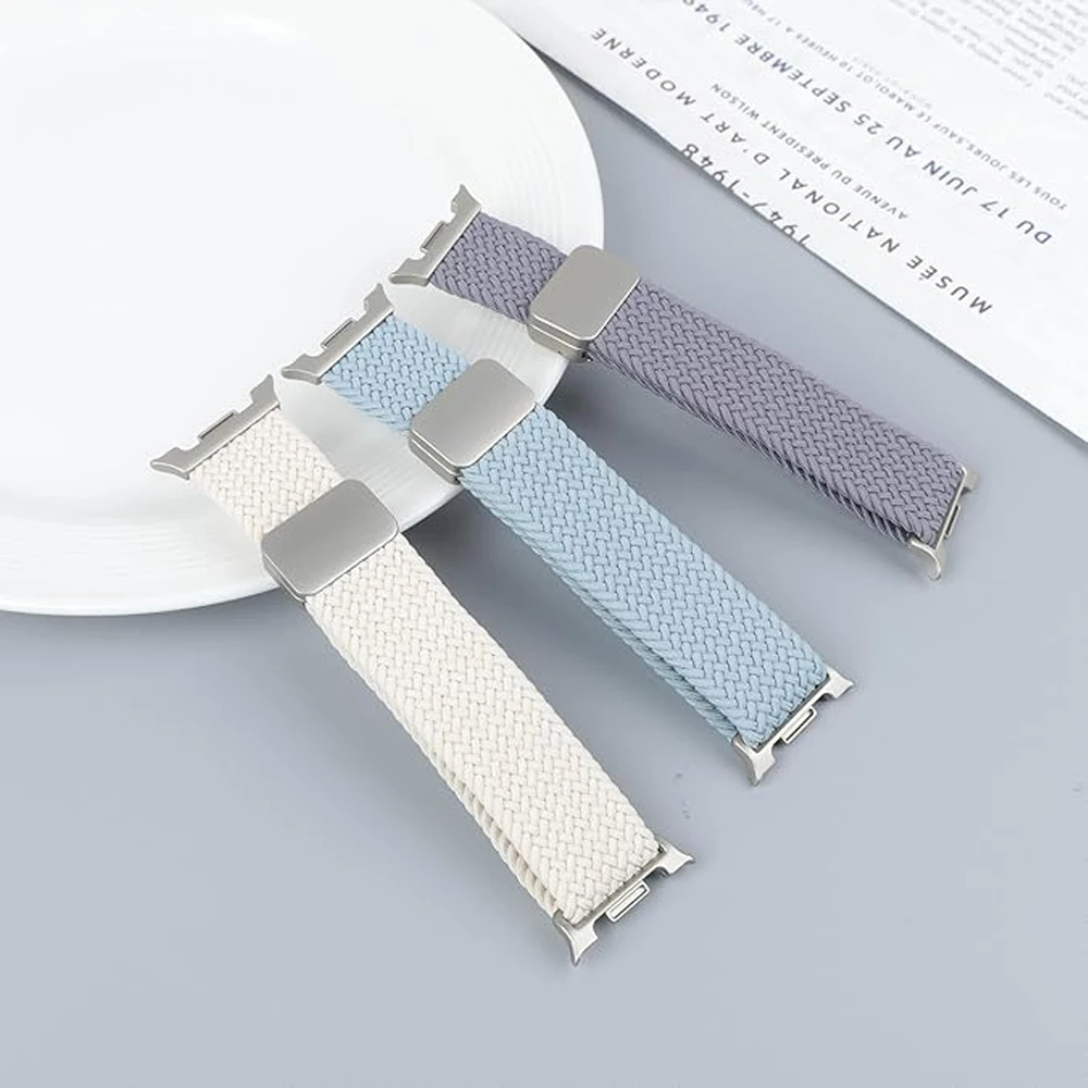 2 Pcs Band For Samsung Galaxy Watch 9-8 8 classic 46mm 44mm 40mm Magnetic Braided Bracelet Correa Pulseira Galaxy Watch 8 Straps