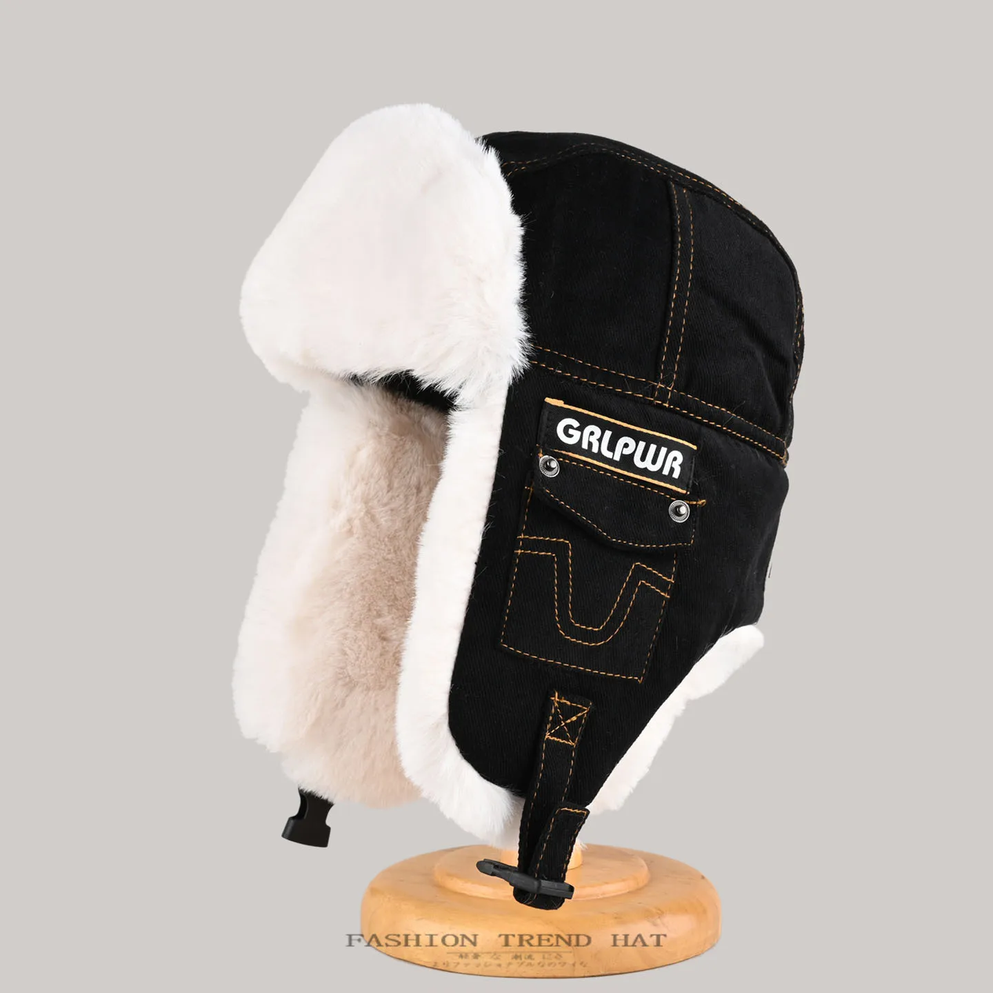 Winter Hats for Men Women Bomber Hat Thick Unisex Windproof Trapper Ear-flaps Russian Caps Skiing Ushanka Plush Fur Lining