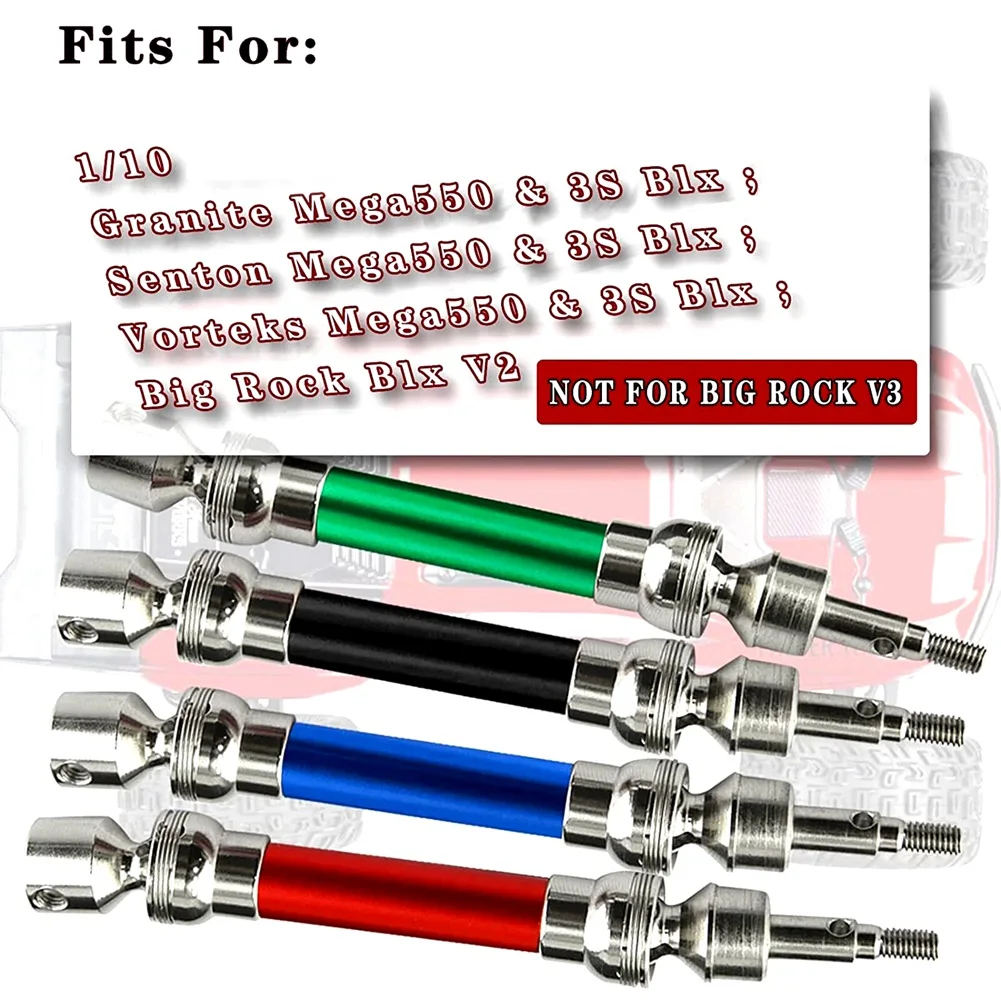 WOWFU-Metalen Voor En Achter Aandrijfas Voor Arrma 1/10 Typhon SENTON Graniet VORTEKS Oude Grote Rock V2 3S BLX Upgrades Onderdelen