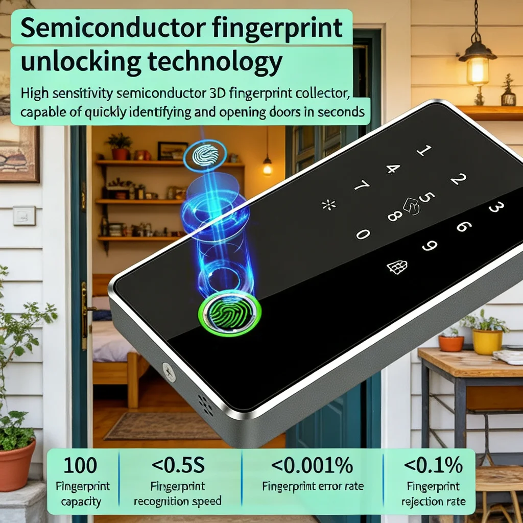 Outdoor Aluminum NFC/Fingerprint Keypad Access System – Ttlock App, G2 Gateway, 13.56MHz RFID, IP65 TT101 Alloy