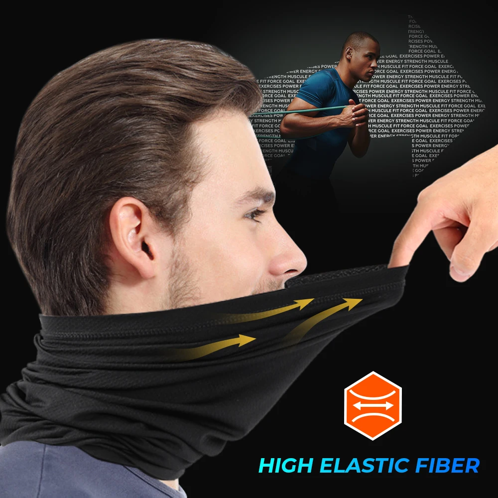 Bandana transpirable para hombre y mujer, mascarilla facial para senderismo, caza, ciclismo, correr, deportes al aire libre, polaina de cuello