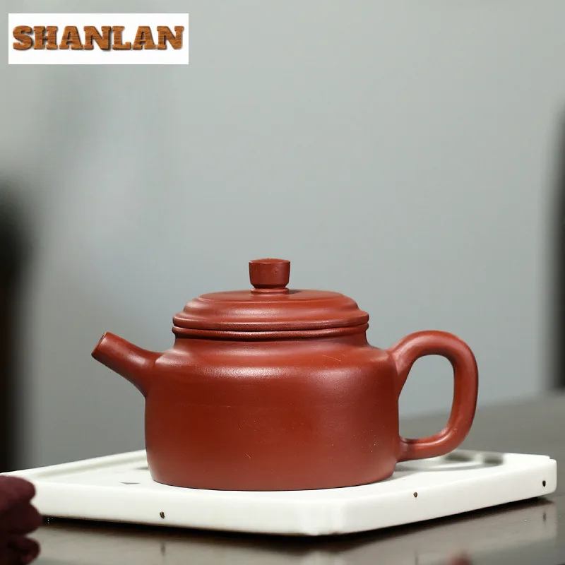 250ml Luxury Yixing Purple Clay Teapots Handmade Dezhong Pot Raw Ore Dahongpao Mud Tea Brewing Kettle Chinese Zisha Tea Set Gift