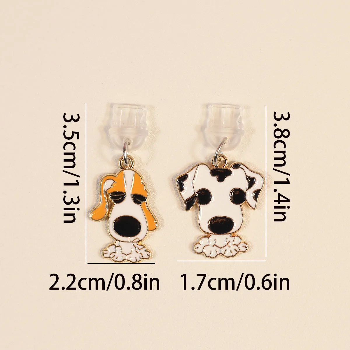 Mobile phone dust plug spotted dog cartoon dog suitable for iPhone/Samsung/Type-C mobile phone pendant metal pendant dust plug