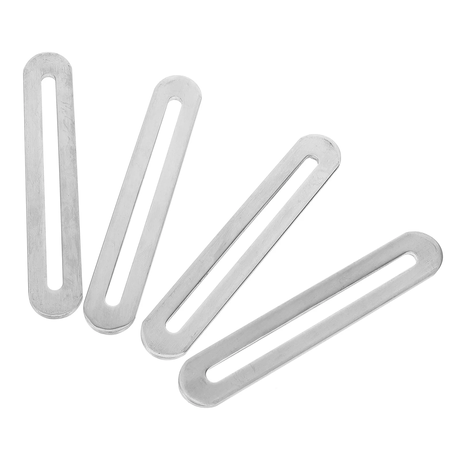 

4 Pcs Stainless Steel Adjustable Flat Mending Plates for Chair Table Drawer Silver Slideable Furniture Hardware Brackets