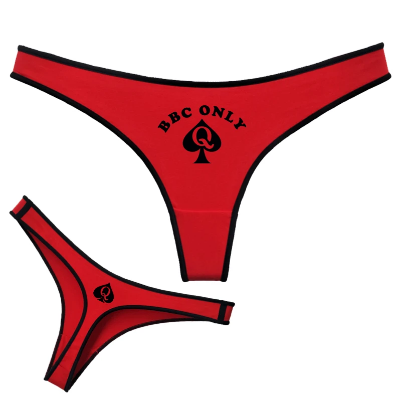 BBC ONLY Spades Red Cotton Seamless Thong Female Sexy Women Fitness Underpant Soft Seamless Invisible Breathable Sport Underwear