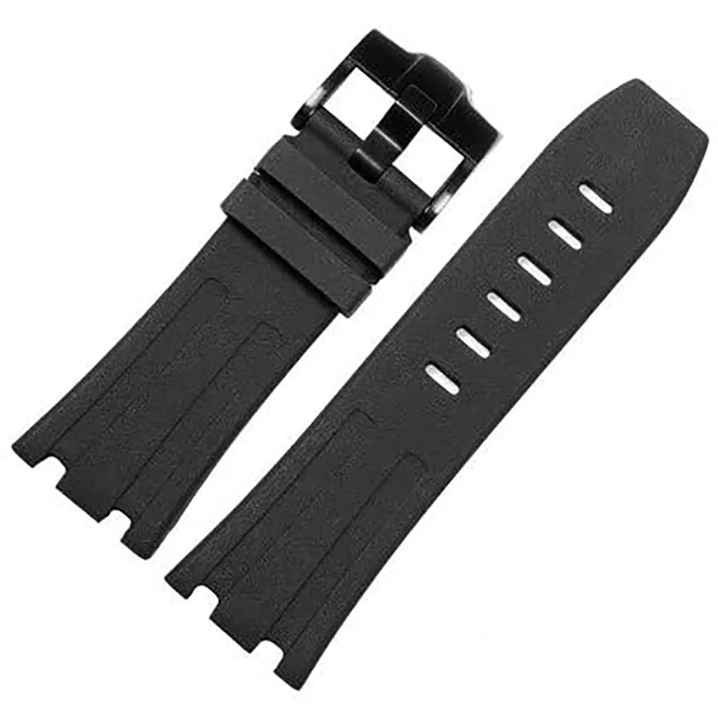 Silicone Watch Strap 28mm for  Audemars And Piguet AP Royal Oak Offshore 15400 15703  28mm Black blue nature Rubber Watchband