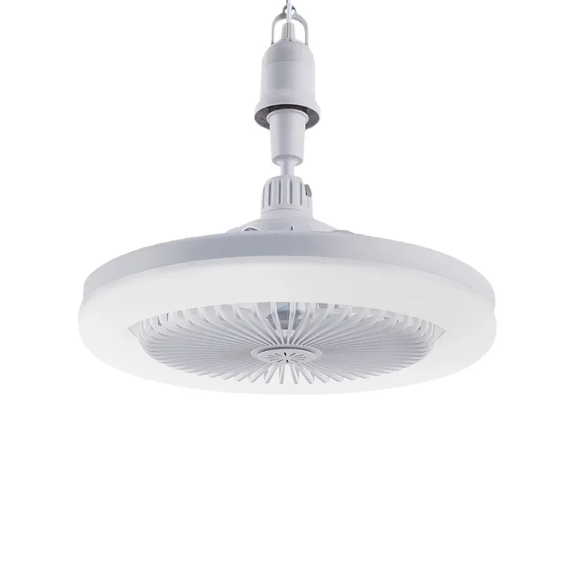 E27 Silent Fan Light, Ceiling Fan Lamp Combo, Pendant Light Bedroom Kitchen Dining Room