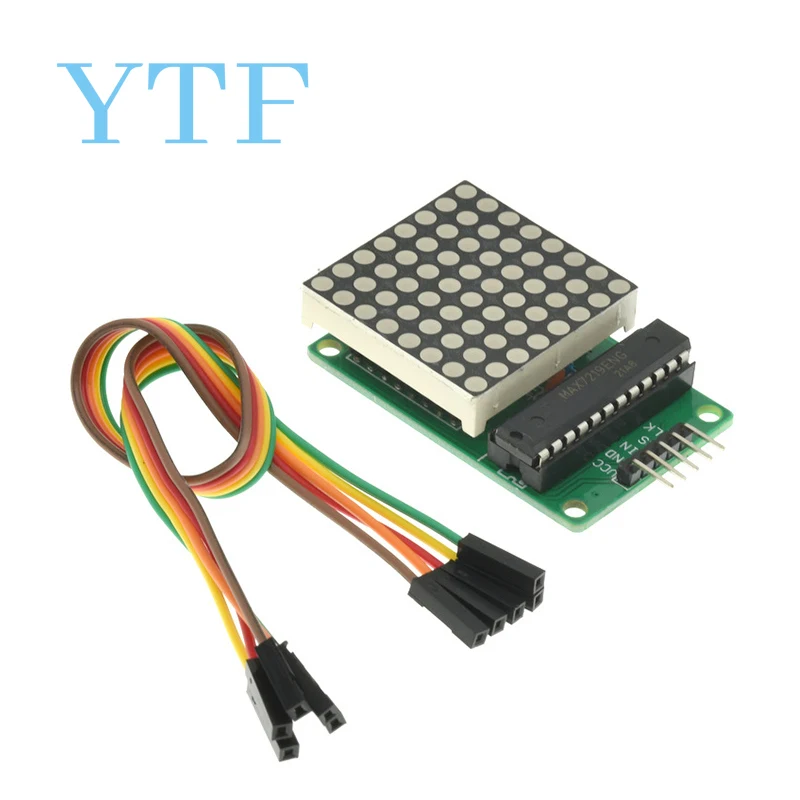 8x8 8*8 MAX7219 Dot Led Matrix Module MCU LED Display Control Module For  5V Interface Module Output Input Common Cathode