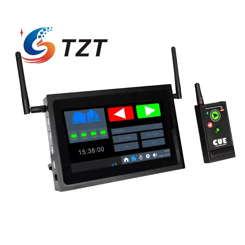 TZT CUE PLUS Professional Wireless Presentation Controller Advanced Timer PPT Controller Compatible with Multi-platforms