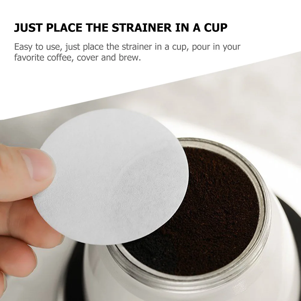 400 Pcs Coffee Filter Paper Espresso Filters Pad Filtering Papers Portable Holder Pads