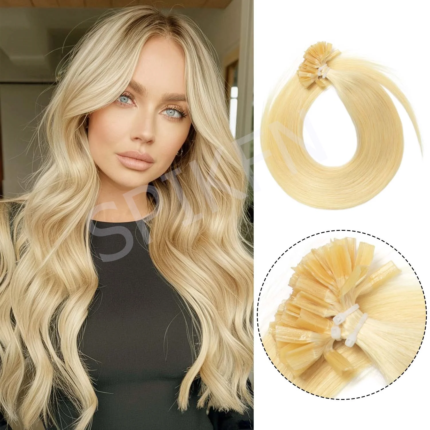 50Pcs 30G/Pack K Tip Human Hair Extensions For woman Itip I TIP U TIP Real Remy Huamn Hair Extensions Brown black Blonde Wig