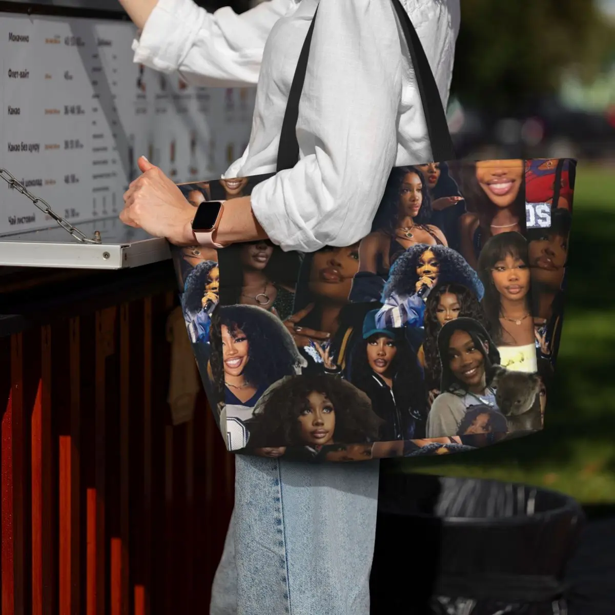 

SZA Song Singer Beach Tote Bag Sport Gym Yoga Duffle Large Tote Bag Women Travel Bag Fitness bag