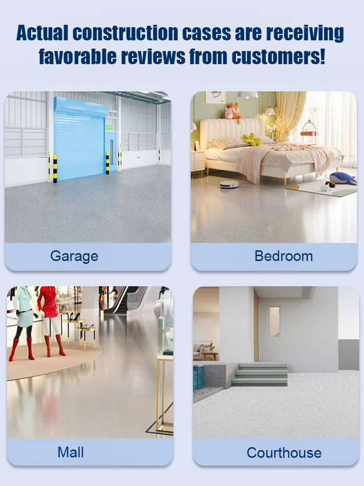 Indoor outdoor Floor Selfflowing Flat Epoxy Material Upgraded Wearresistant Color Sand Floor Paint
