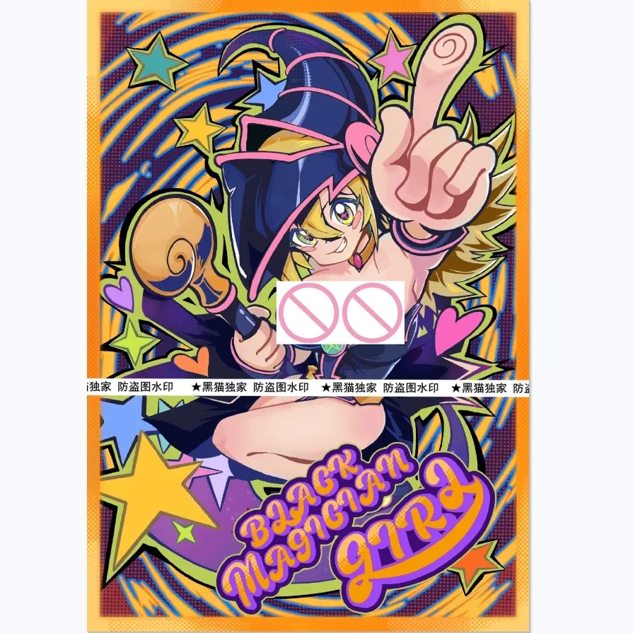 Yu-Gi-Oh！Black Magician Girl/Moon Monsters Laser Flash Card Cover Toon Blue Eyes Ultimate Dragon Game Card Protective Cover Toy