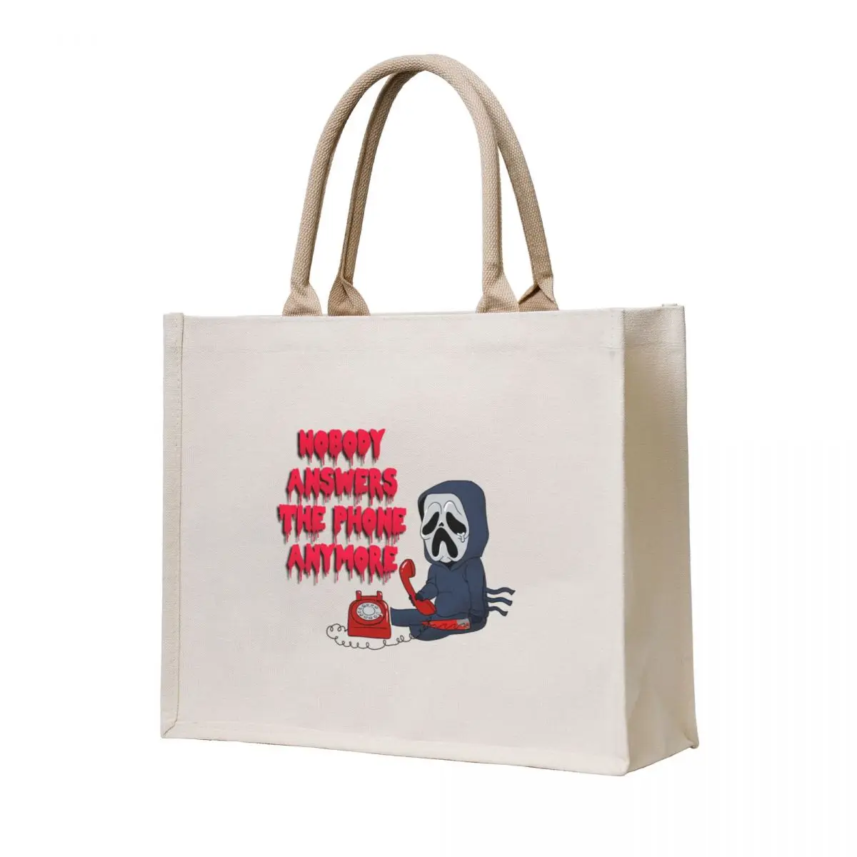 

Nobody Answers The Phone Anymore Tote Bag custom fabric bag Gift bags hand bag reusable shopping