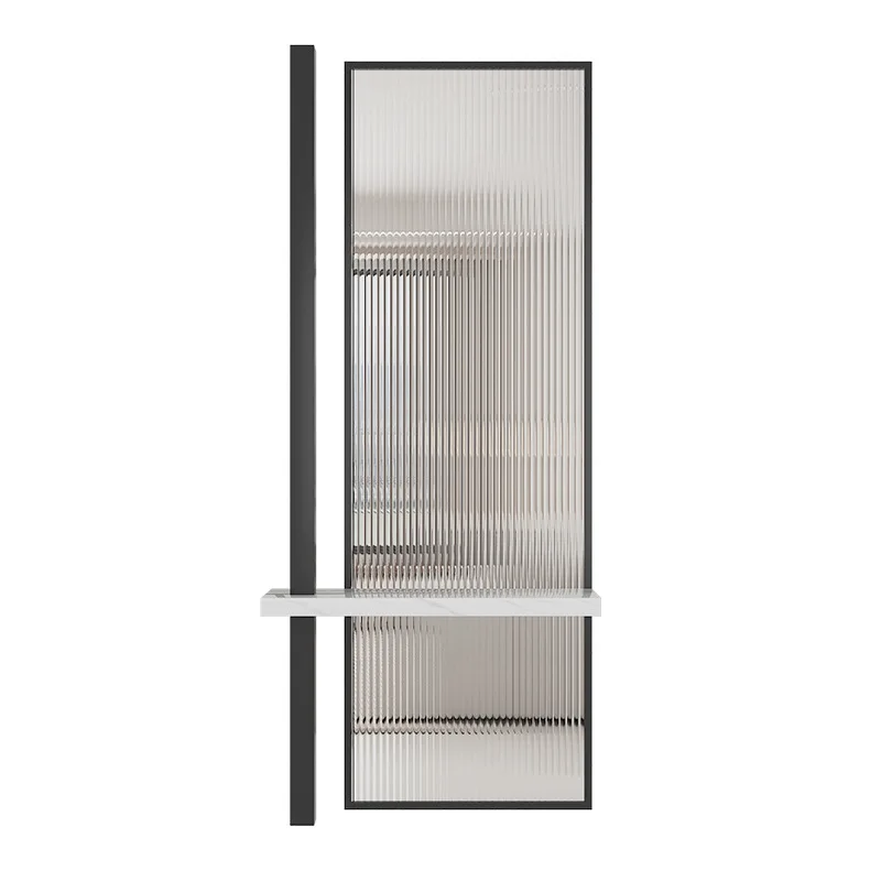 Custom. Internet Celebrity Half Wall Partition Changhong Ripple Cube Tempered Glass Bathroom Screen Living Room Entr