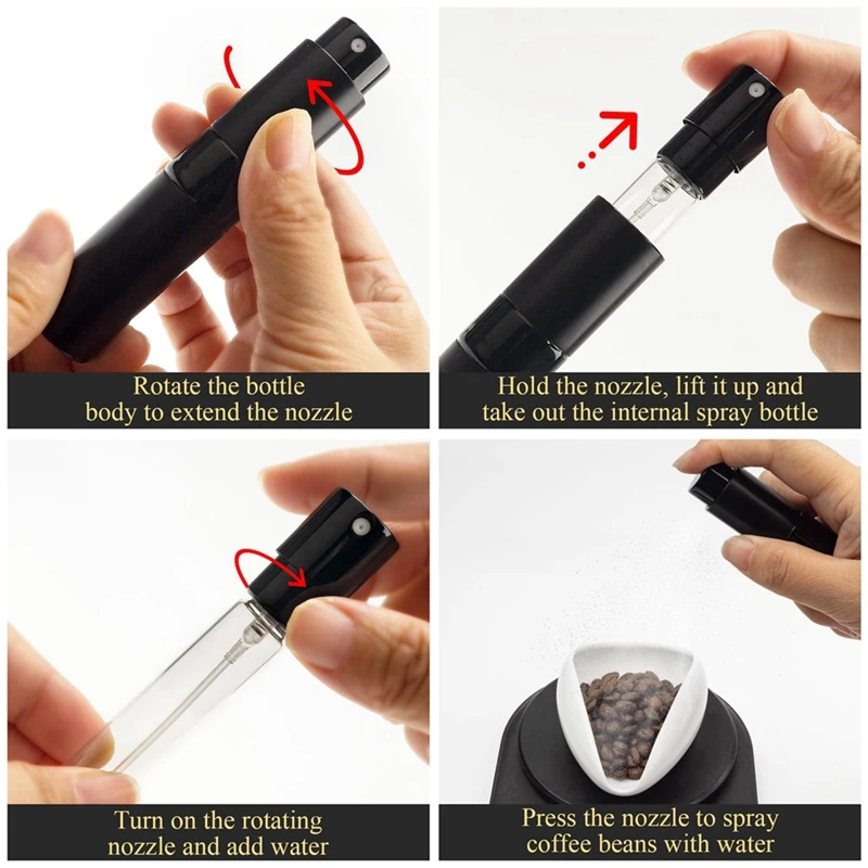 ขวดสเปรย์และถ้วยตวงกาแฟและชุดเครื่องมือ WDT 3ชิ้นชุดถาดวางน้ำยาเซรามิกอุปกรณ์เสริมสำหรับบาร์กาแฟ