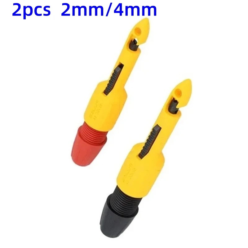 2pcs Insulation Wire Piercing Puncture Probe with 2mm/4mm Socket Test Hook Clip, Automotive Car Repair Test Probe