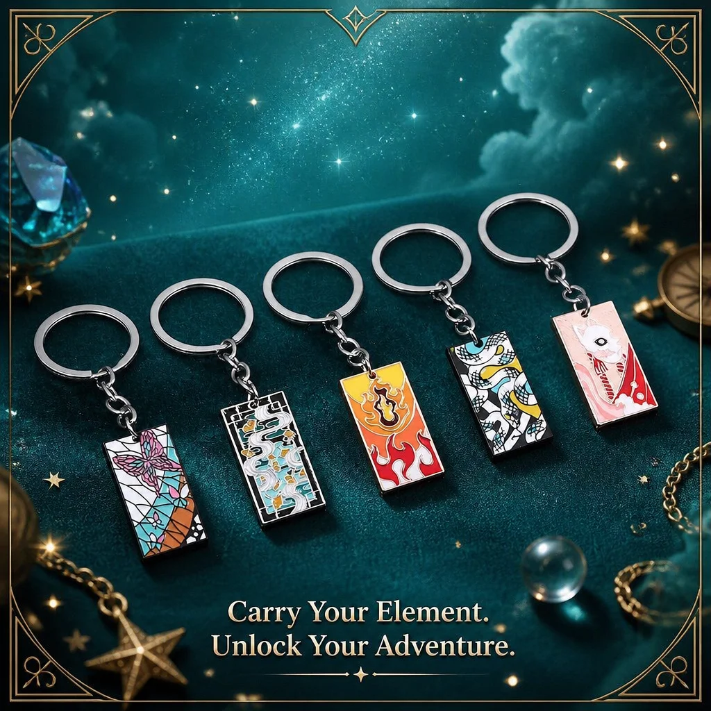 Anime Demon Slayer Corps Tanjiro Nezuko Nine Hashira Cartoon Alloy Metal Keychain Pendant Keyring for Car Bag Collectible Gift